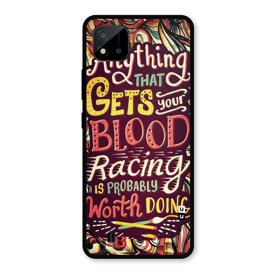 Blood Racing Metal Back Case for Realme C11 2021
