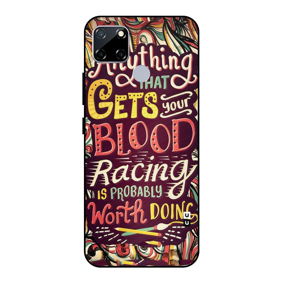 Blood Racing Metal Back Case for Realme Narzo 20