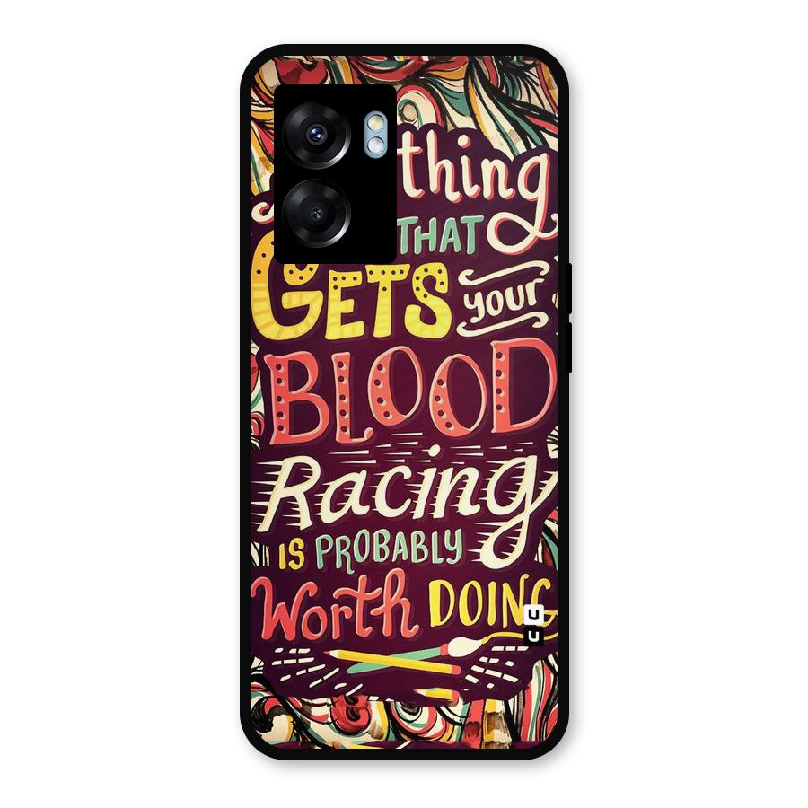 Blood Racing Metal Back Case for Realme Narzo 50 5G