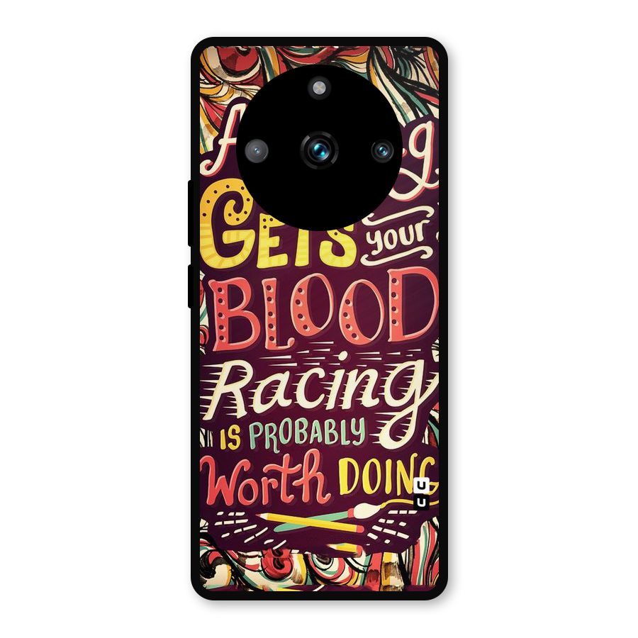 Blood Racing Metal Back Case for Realme Narzo 60 Pro