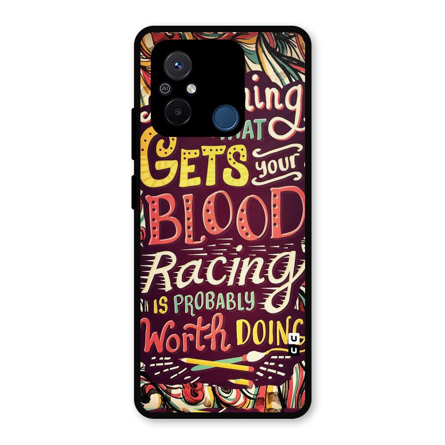 Blood Racing Metal Back Case for Redmi 12C
