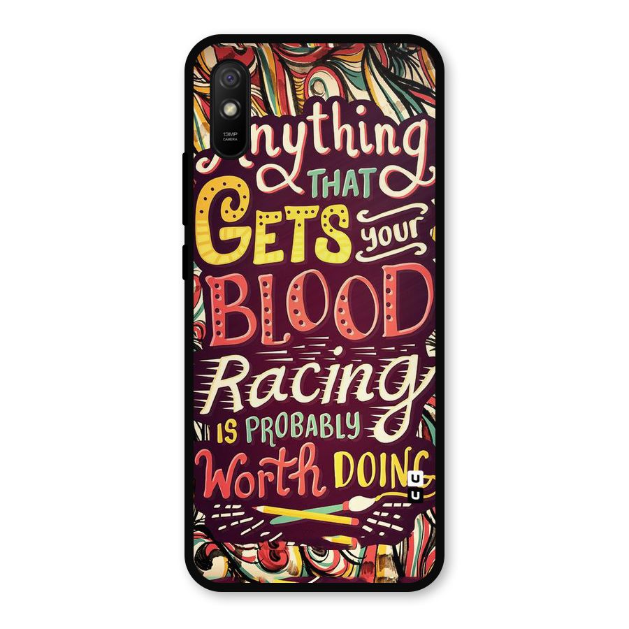 Blood Racing Metal Back Case for Redmi 9i