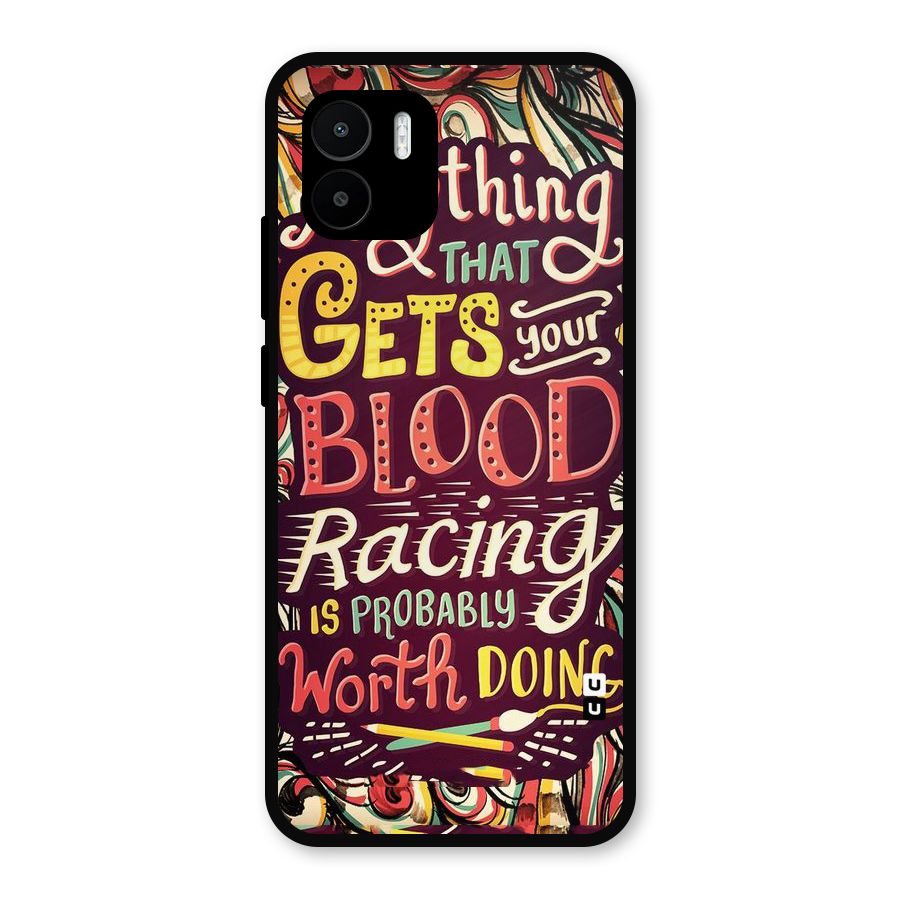 Blood Racing Metal Back Case for Redmi A1