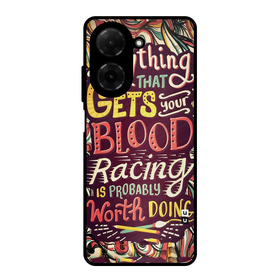 Blood Racing Metal Back Case for Redmi A5 4G