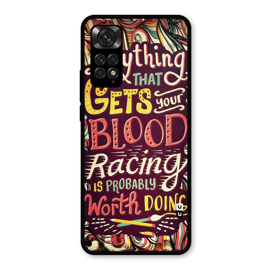 Blood Racing Metal Back Case for Redmi Note 11s