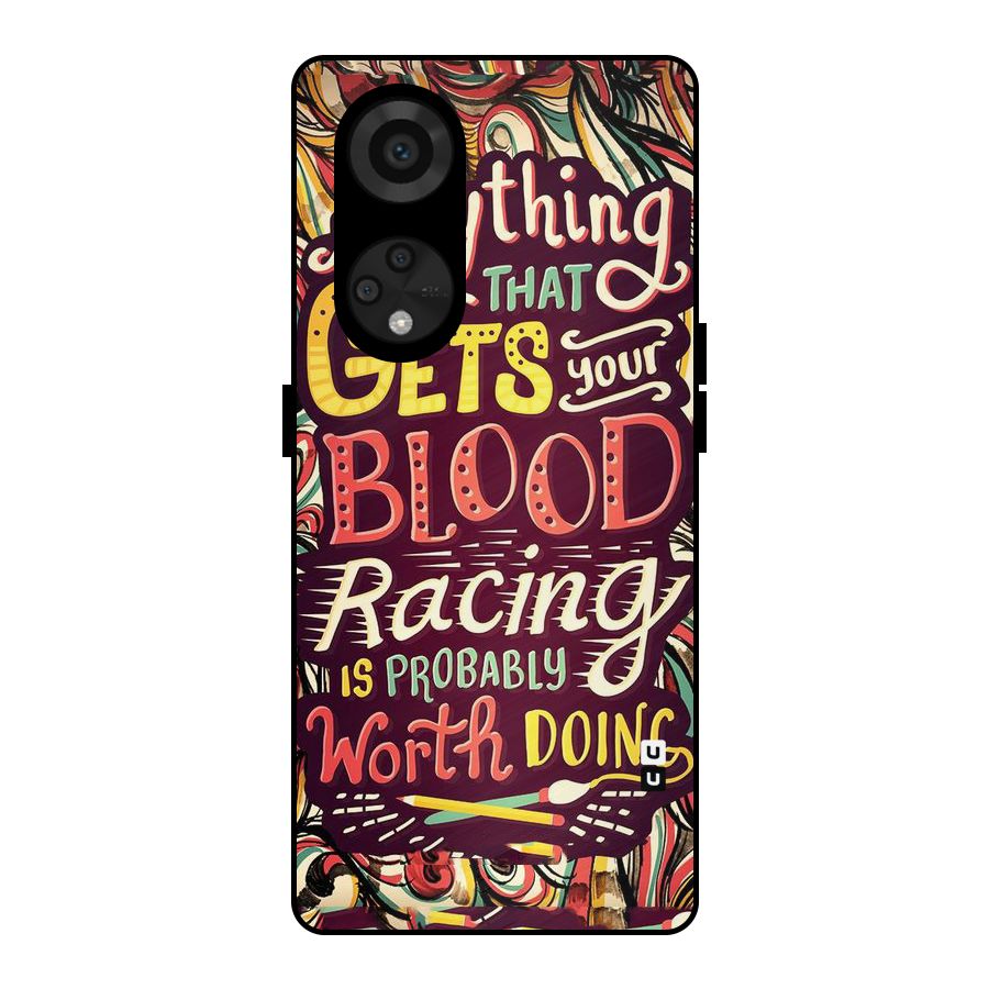 Blood Racing Metal Back Case for Reno8 T 5G