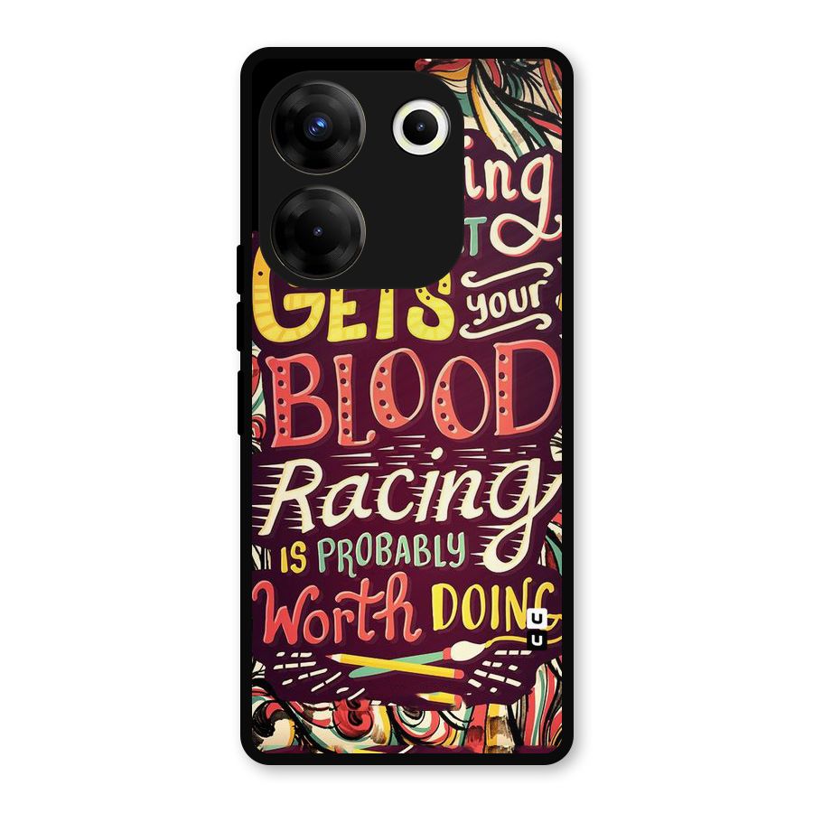 Blood Racing Metal Back Case for Tecno Camon 20 Pro