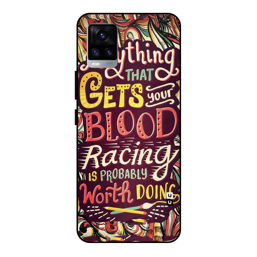 Blood Racing Metal Back Case for Vivo V20 2021