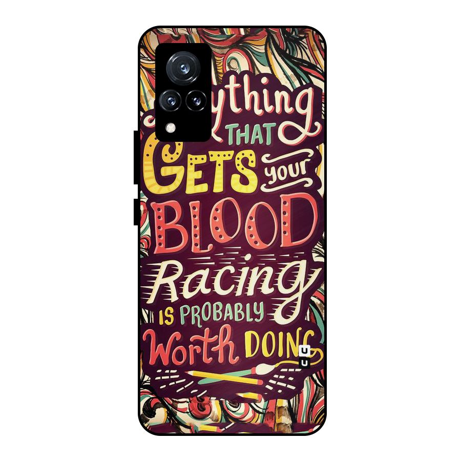 Blood Racing Metal Back Case for Vivo V21 5G