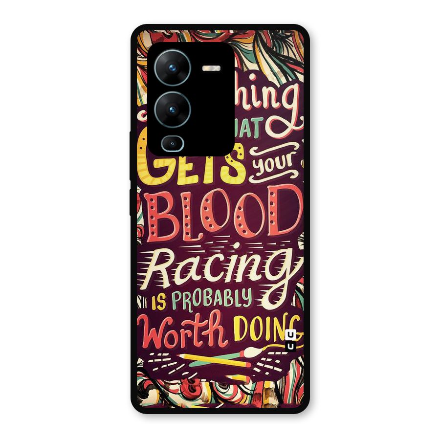 Blood Racing Metal Back Case for Vivo V25 Pro