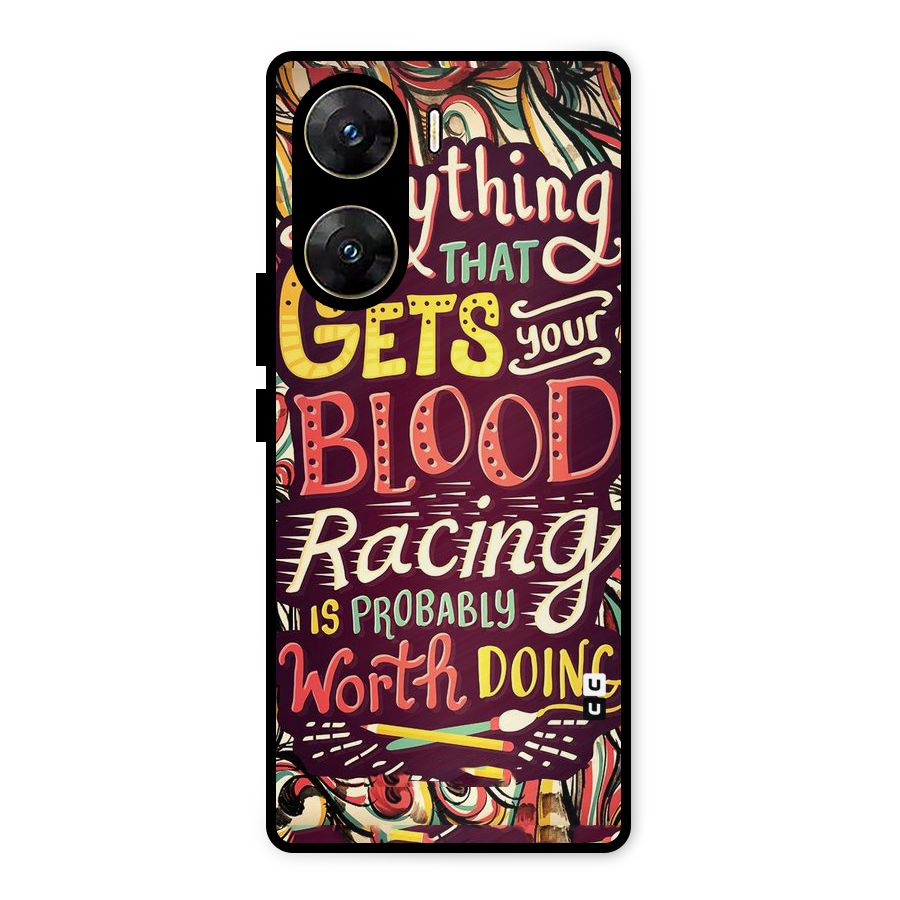 Blood Racing Metal Back Case for Vivo V29e