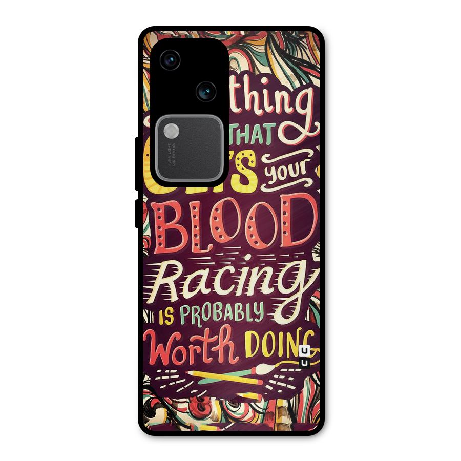 Blood Racing Metal Back Case for Vivo V30