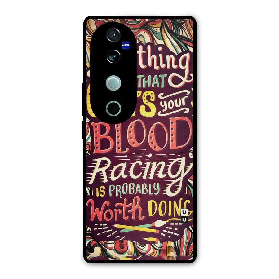 Blood Racing Metal Back Case for Vivo V40 Pro