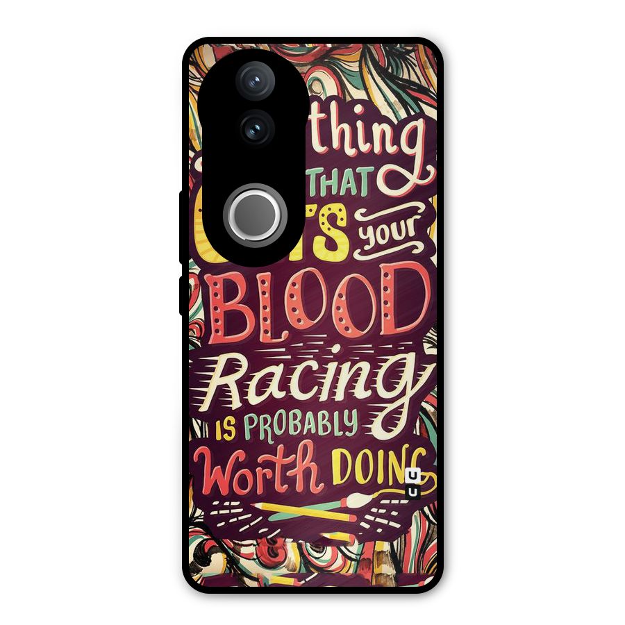 Blood Racing Metal Back Case for Vivo V50