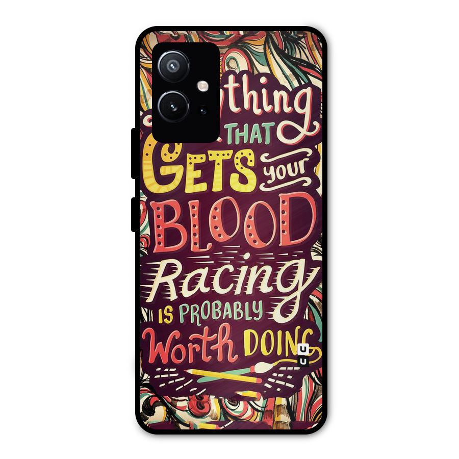 Blood Racing Metal Back Case for Vivo Y75 5G
