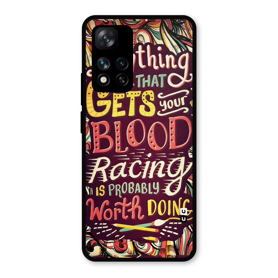 Blood Racing Metal Back Case for Xiaomi 11i Hypercharge 5G