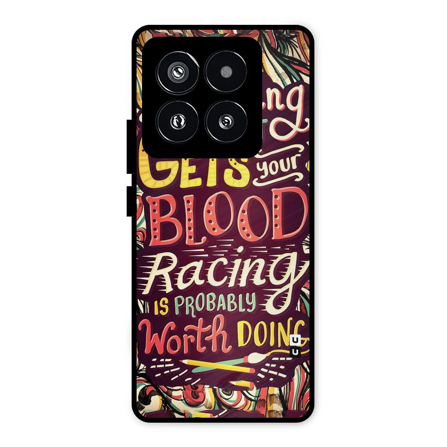 Blood Racing Metal Back Case for Xiaomi 14 Pro