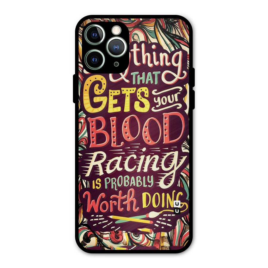 Blood Racing Metal Back Case for iPhone 11 Pro Max