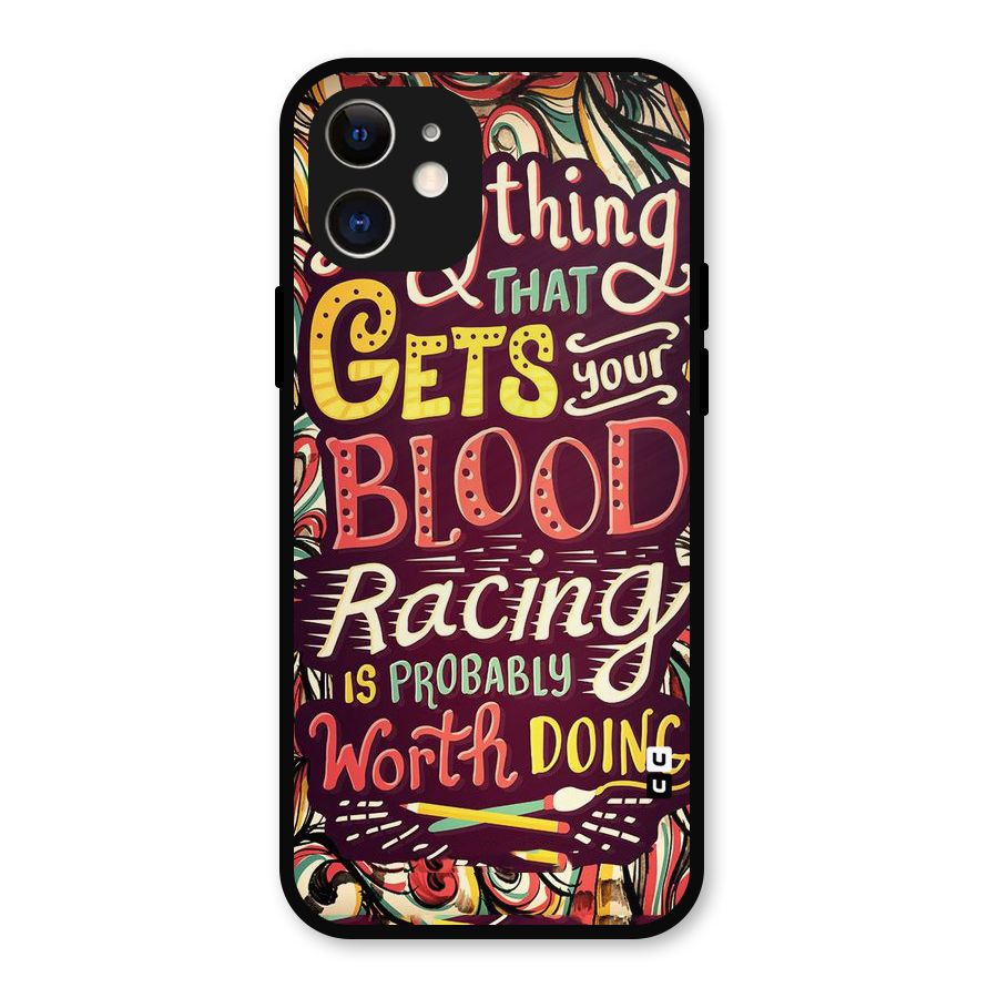 Blood Racing Metal Back Case for iPhone 12
