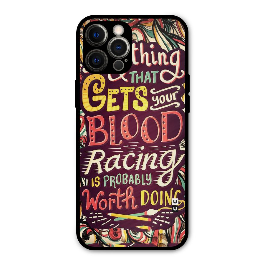 Blood Racing Metal Back Case for iPhone 12 Pro Max