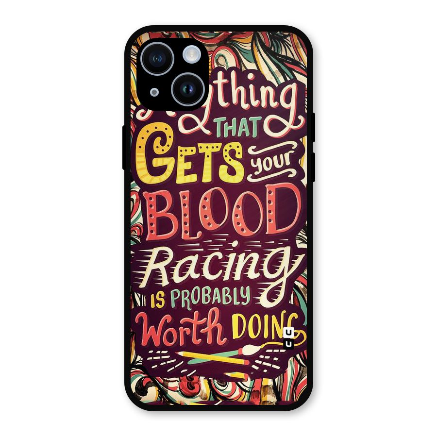 Blood Racing Metal Back Case for iPhone 14