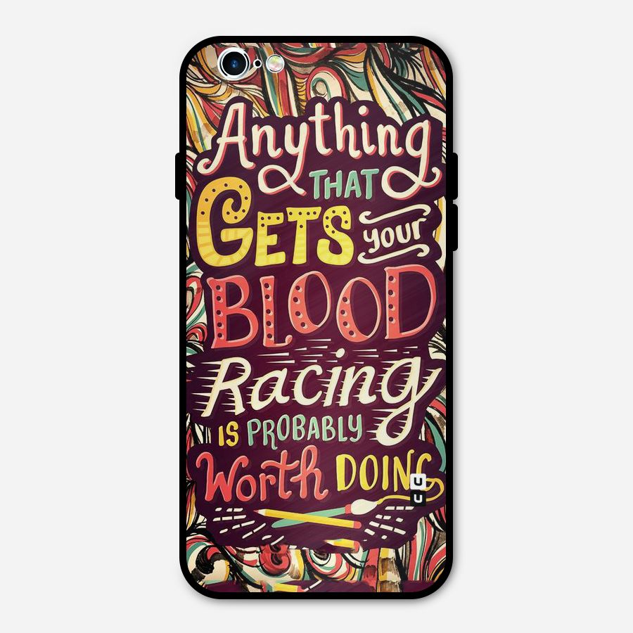 Blood Racing Metal Back Case for iPhone 6 6s