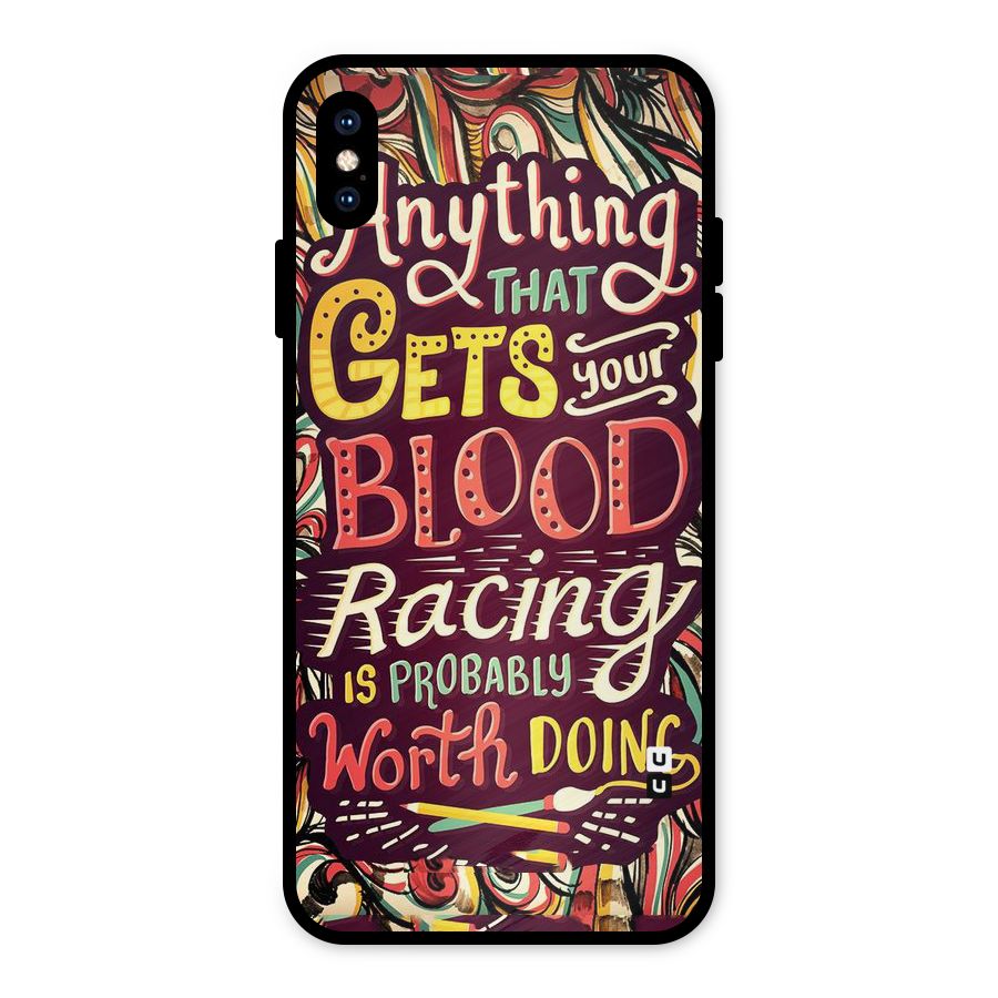 Blood Racing Metal Back Case for iPhone XS Max