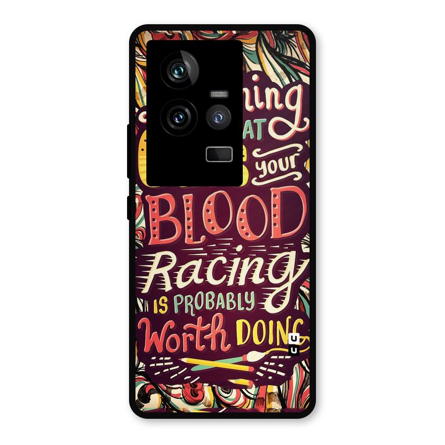 Blood Racing Metal Back Case for iQOO 11 5G
