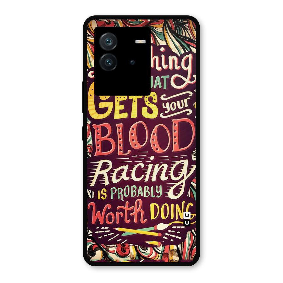 Blood Racing Metal Back Case for iQOO Neo 6 5G