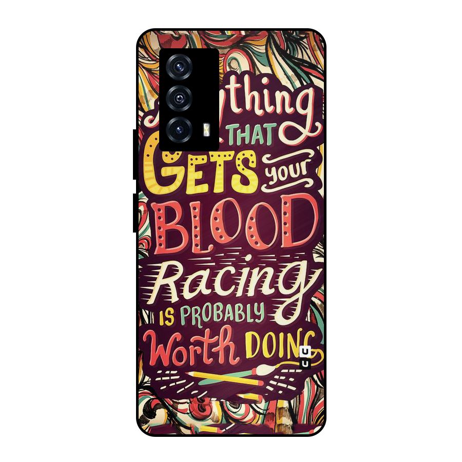Blood Racing Metal Back Case for iQOO Z5