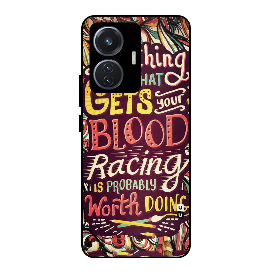 Blood Racing Metal Back Case for iQOO Z6 44W
