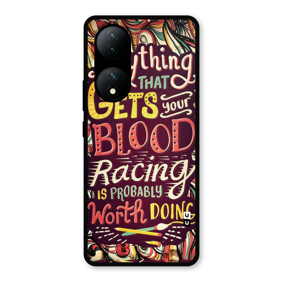 Blood Racing Metal Back Case for iQOO Z7