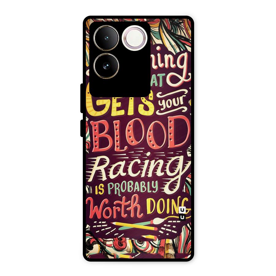 Blood Racing Metal Back Case for iQOO Z7 Pro