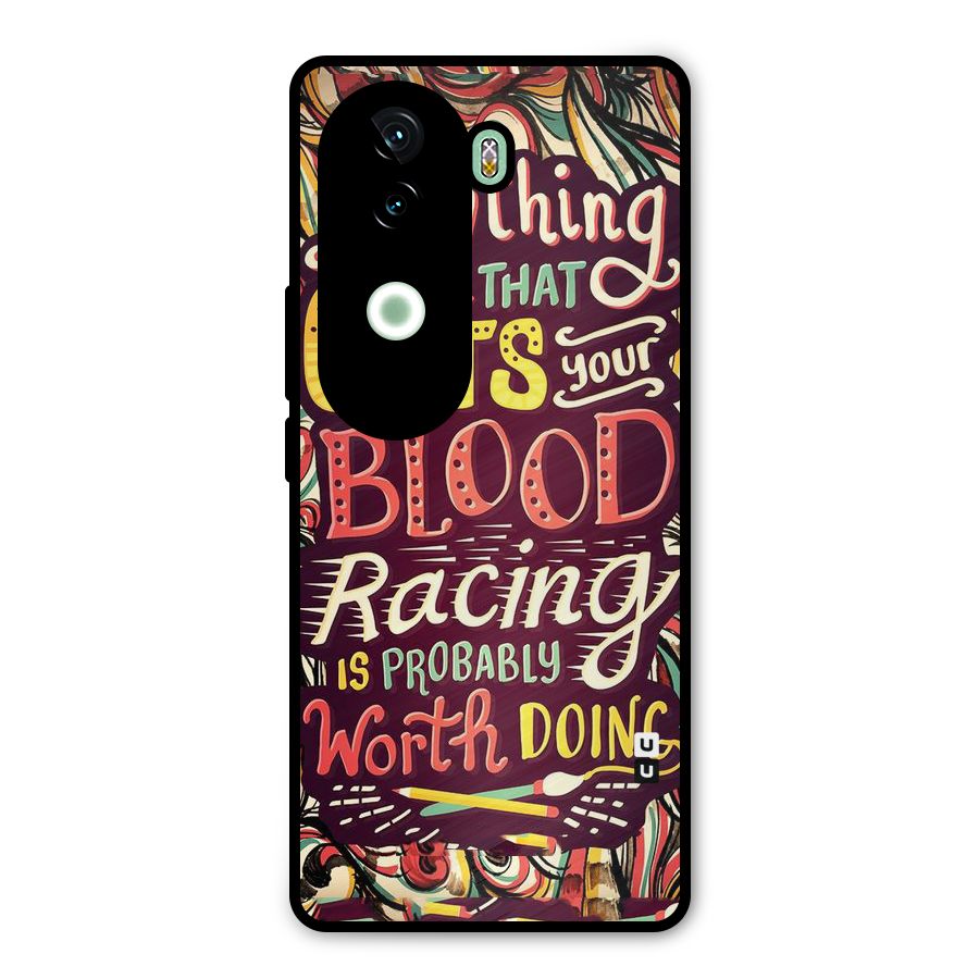 Blood Racing Metal Back Case for iQOO Z9s