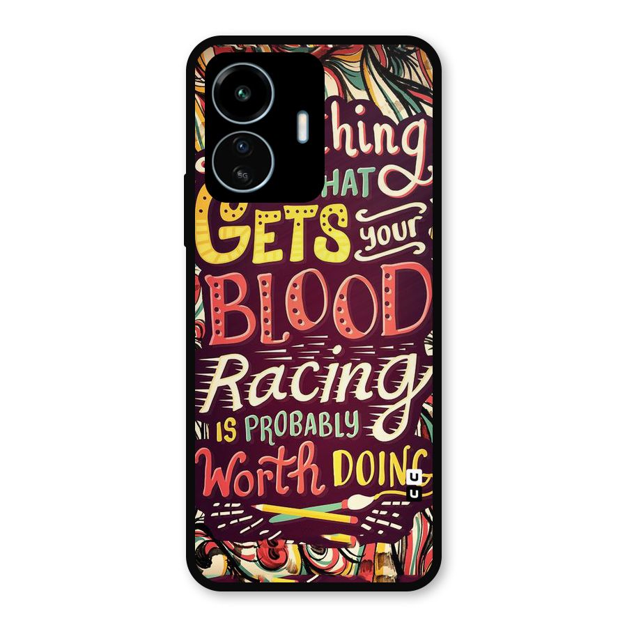 Blood Racing Metal Back Case for vivo iQOO Z6 Lite 5G