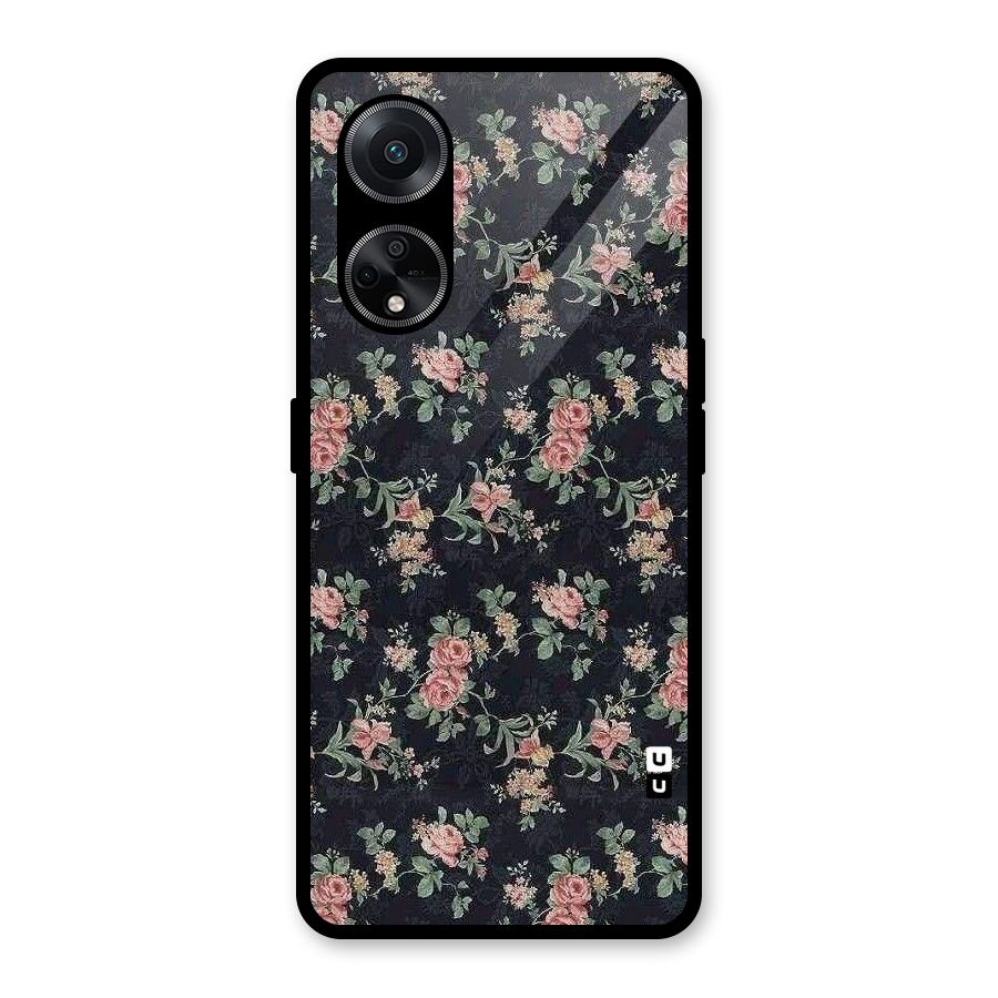 Bloom Black Glass Back Case for Oppo F23