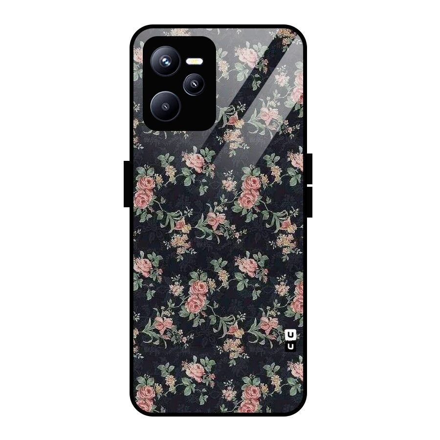 Bloom Black Glass Back Case for Realme C35