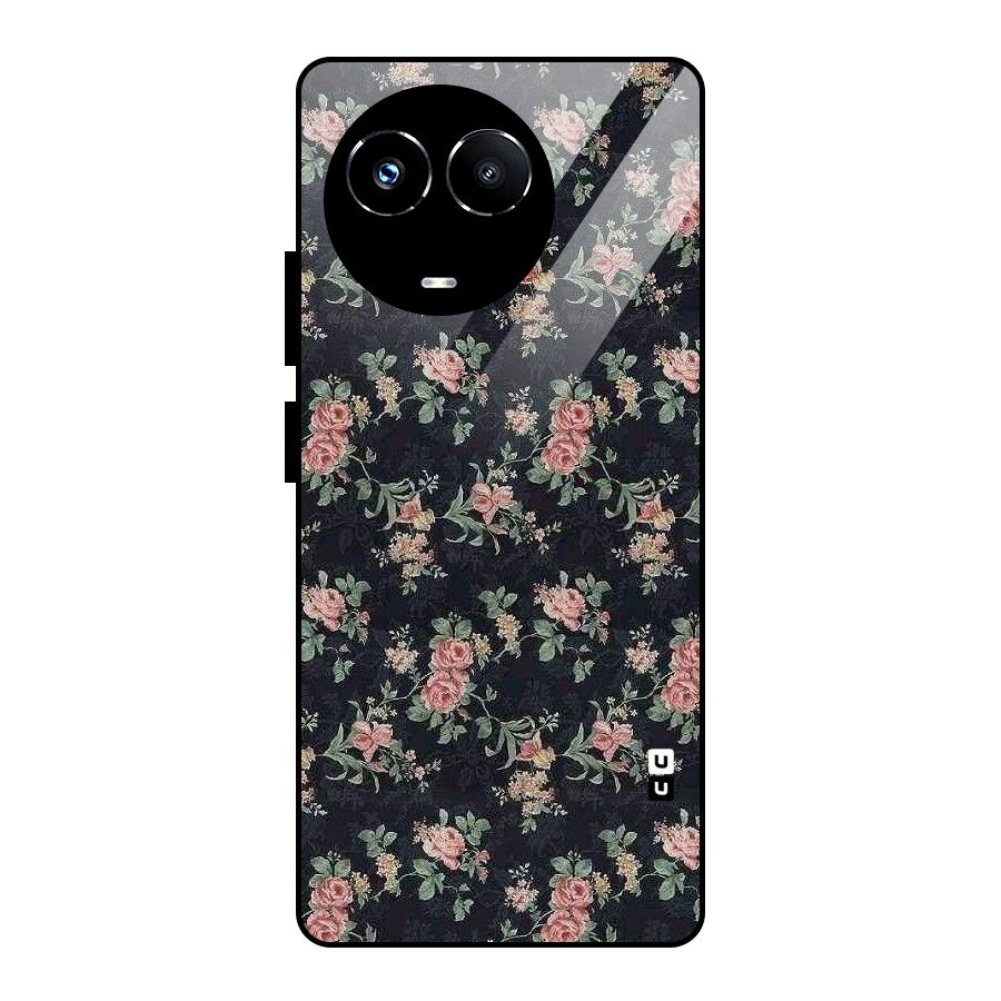 Bloom Black Glass Back Case for Realme Narzo 60X