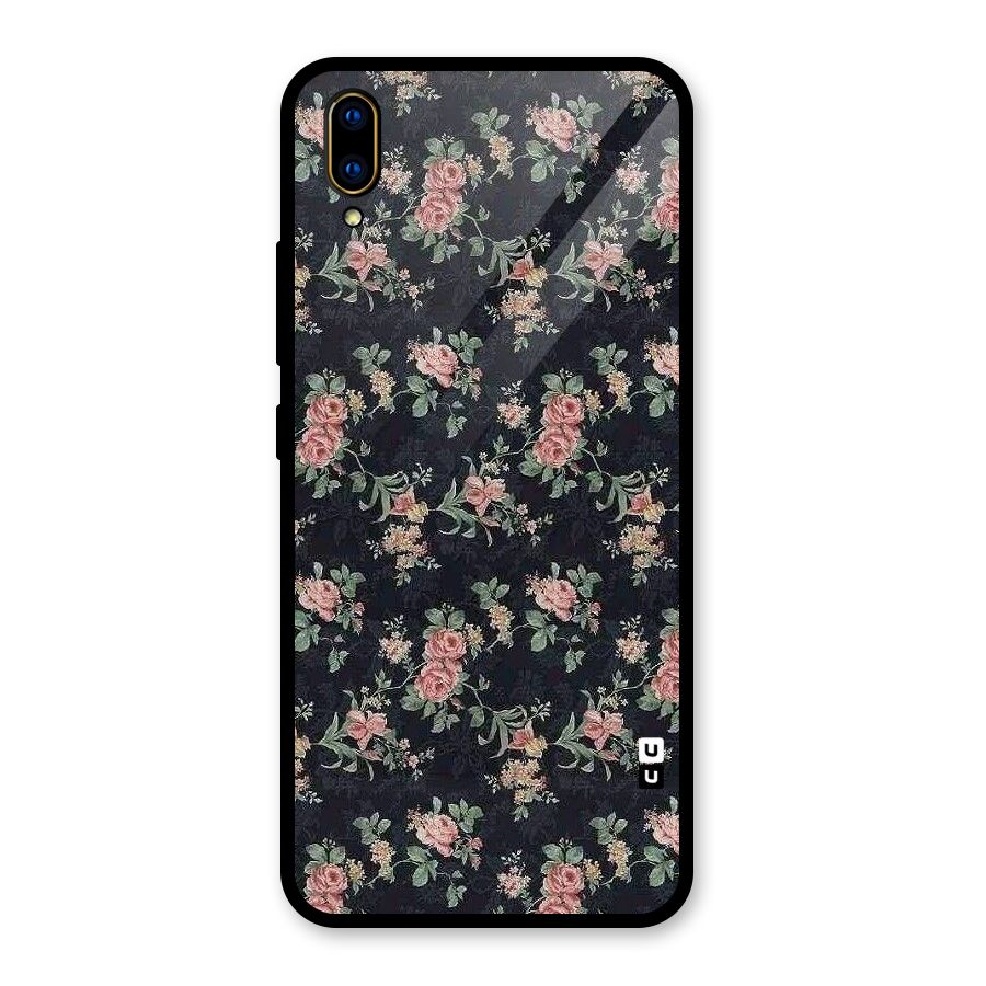 Bloom Black Glass Back Case for Vivo V11 Pro