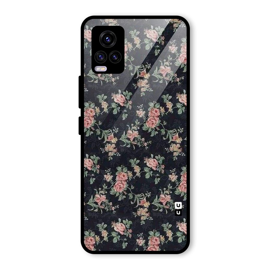 Bloom Black Glass Back Case for Vivo V20 2021