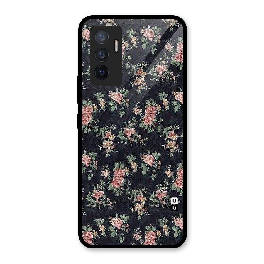 Bloom Black Glass Back Case for Vivo V23e