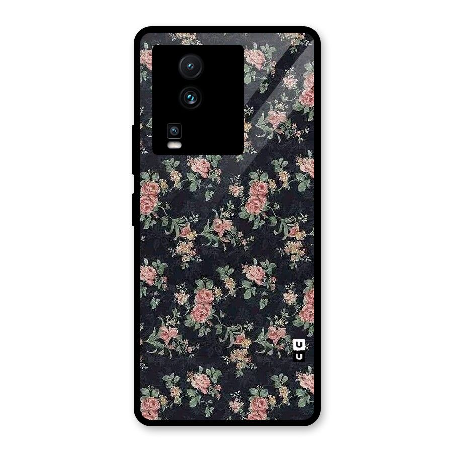 Bloom Black Glass Back Case for Vivo iQOO Neo 7 Pro