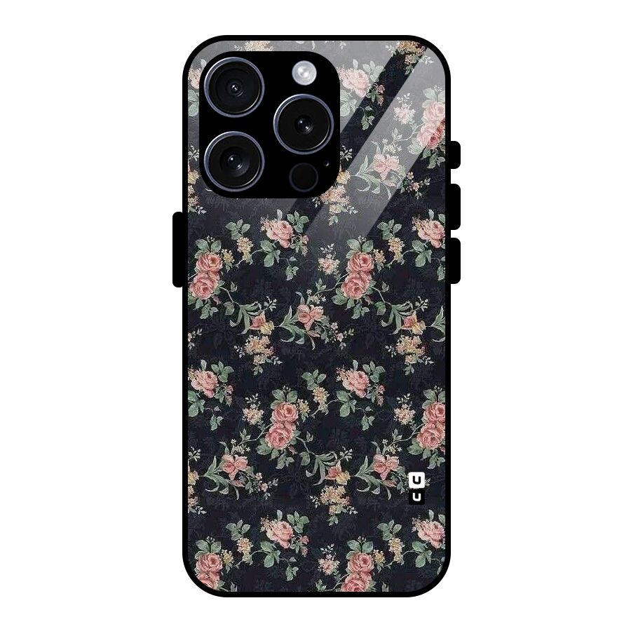 Bloom Black Glass Back Case for iPhone 15 Pro