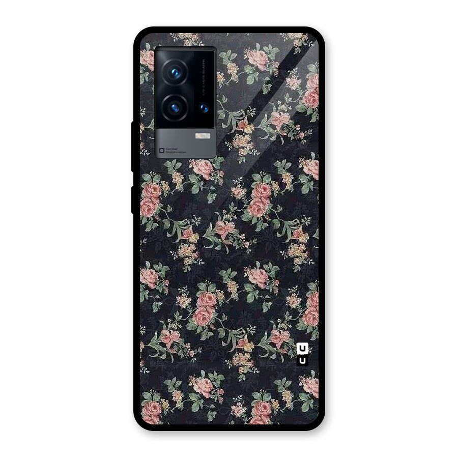 Bloom Black Glass Back Case for iQOO 9 5G