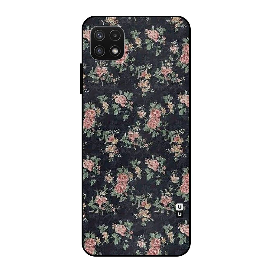Bloom Black Metal Back Case for Galaxy A22 5G