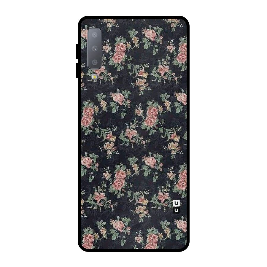 Bloom Black Metal Back Case for Galaxy A7 (2018)