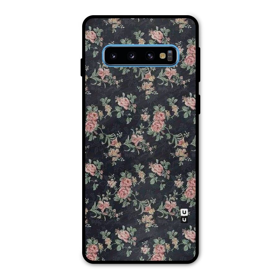 Bloom Black Metal Back Case for Galaxy S10