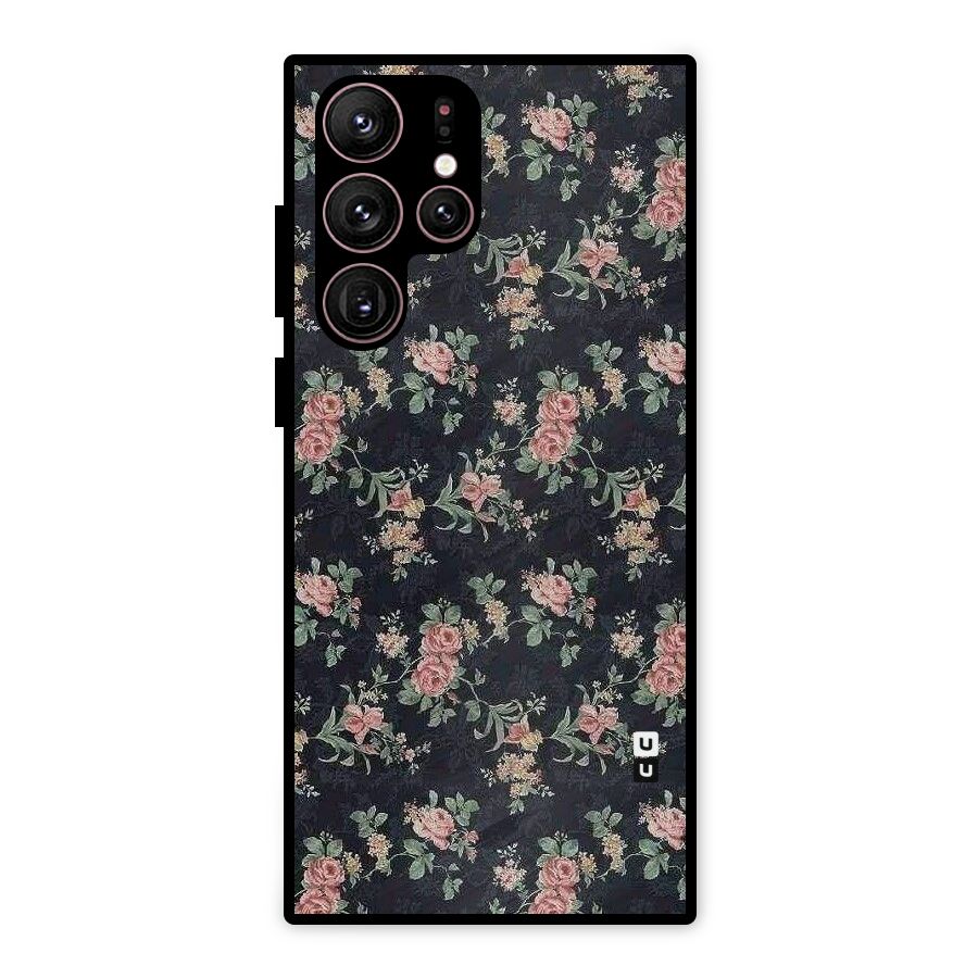 Bloom Black Metal Back Case for Galaxy S22 Ultra 5G