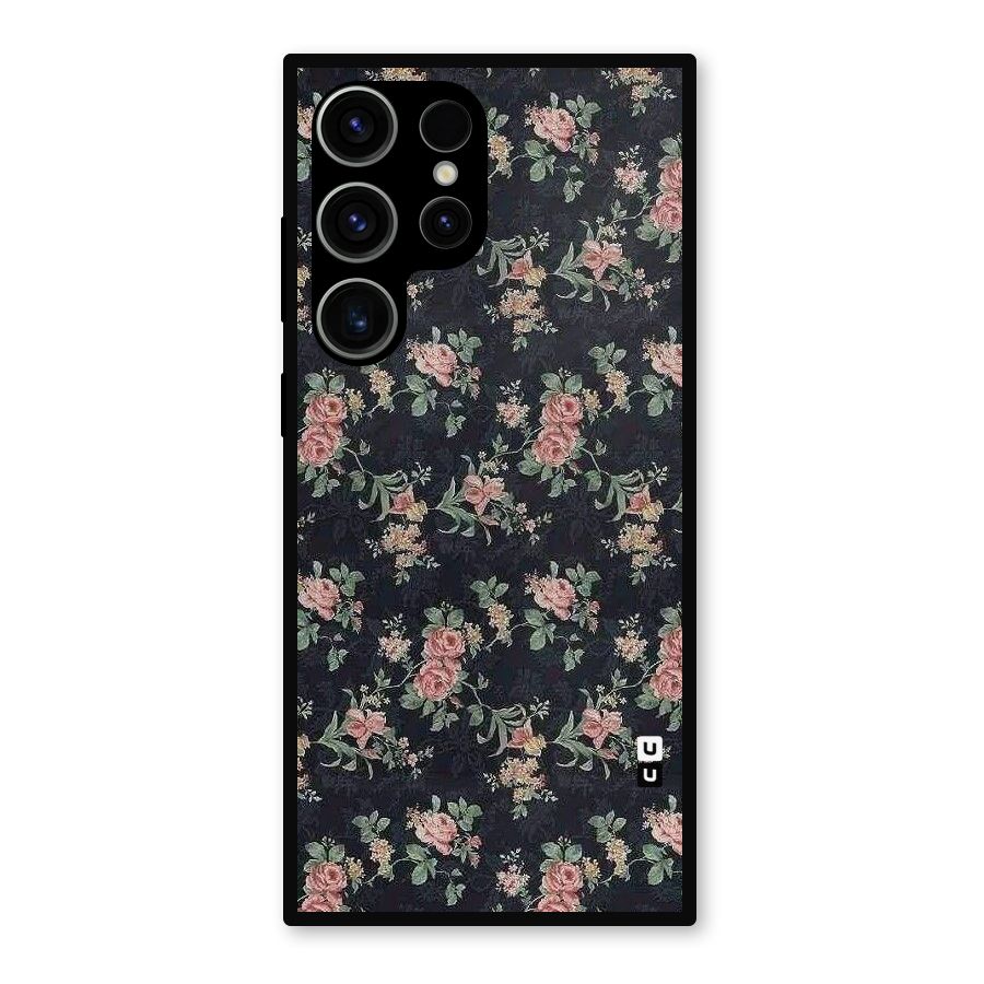 Bloom Black Metal Back Case for Galaxy S23 Ultra