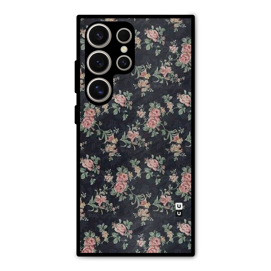 Bloom Black Metal Back Case for Galaxy S24 Ultra